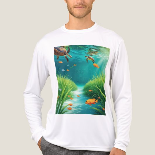 World Sea grass Day Tri-Blend Shirt (Voorkant volledig)