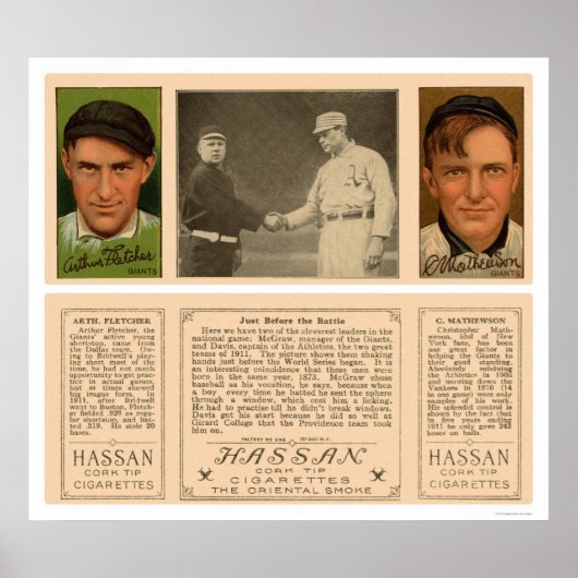 World Series McGraw Giants Baseball 1912 Poster (Voorkant)
