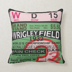 World Series Ticket Baseball Pillow Kussen