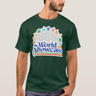 World Showcase retro stijl Epcot kunstwerk door Ke T-shirt