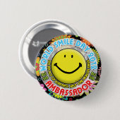 World Smile Day 2012 AMBASSADOR Button (Voorkant /achterkant)