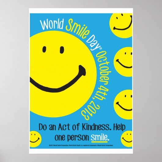 World Smile Day 2013 Poster 20x28 (Voorkant)