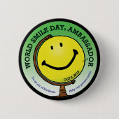 World Smile Day® 2015 Ambassadeur Button (Voorkant)