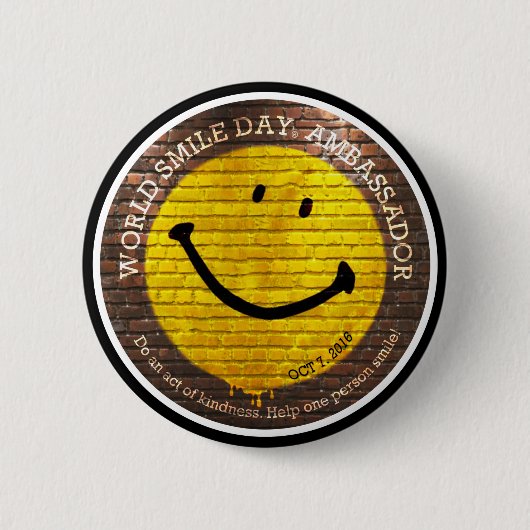 World Smile Day® 2016 Button (Voorkant)