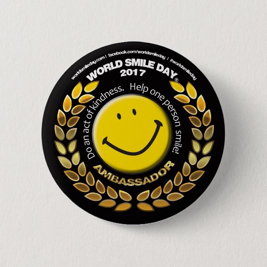 World Smile Day Ambassadeur 2017 Button (Voorkant)