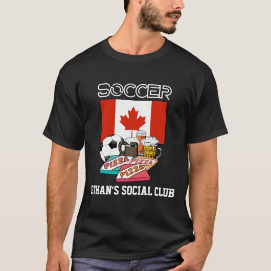 WORLD SOCCER Beer Pizza CANADA T-shirt (Voorkant)