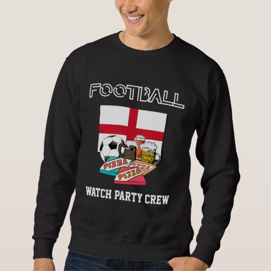 WORLD SOCCER Football Beer Pizza ENGLAND Trui (Voorkant)