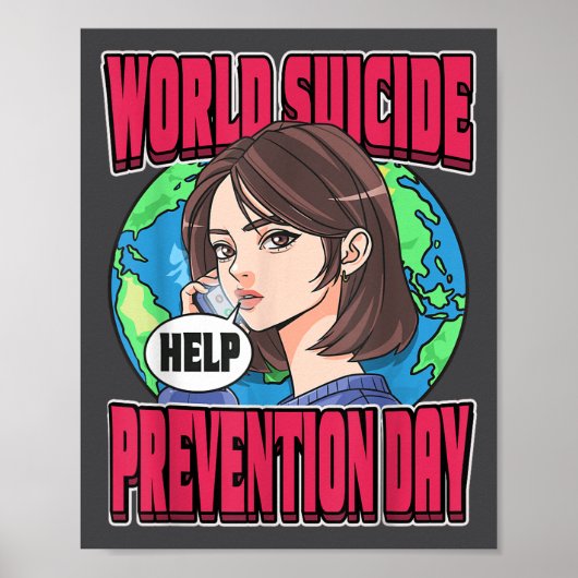 World Suicide Prevention Day Awareness September 1 Poster (Voorkant)
