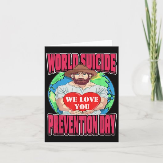 World Suicide Prevention Day Motivational Dad Sept Kaart (Voorkant)