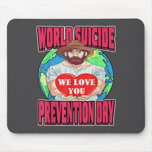 World Suicide Prevention Day Motivational Dad Sept Muismat (Voorkant)