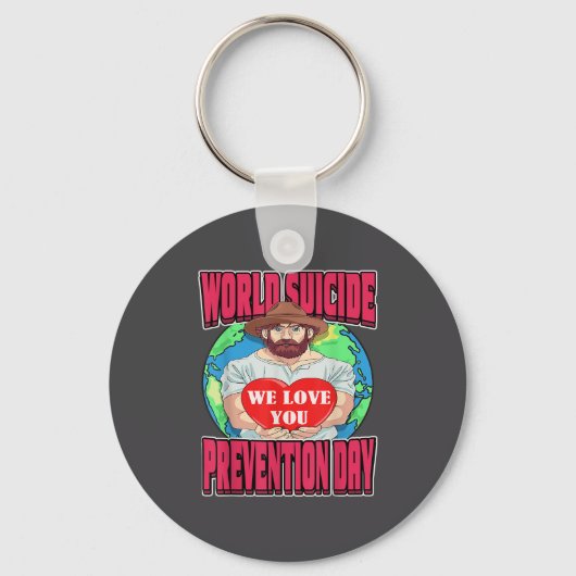World Suicide Prevention Day Motivational Dad Sept Sleutelhanger (Voorkant)