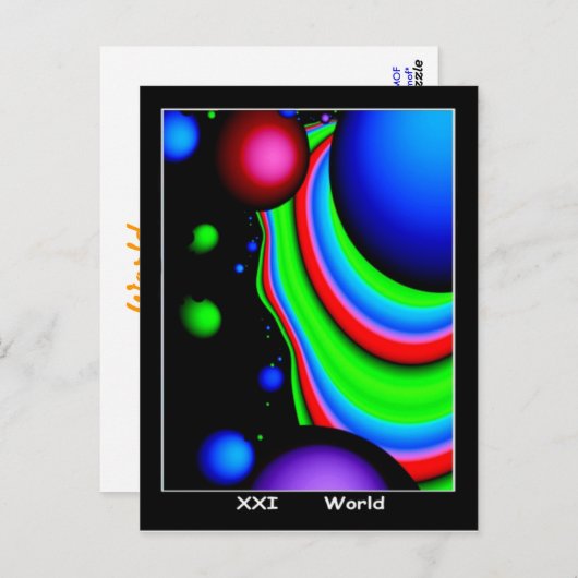 World Tarot Card Briefkaart (Voorkant / Achterkant)