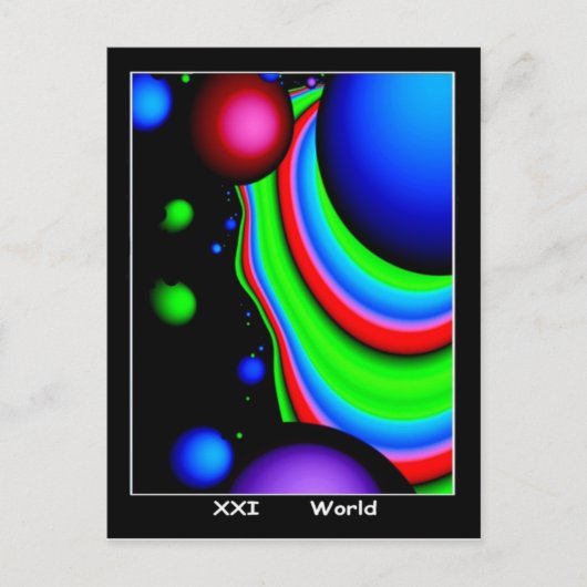 World Tarot Card Briefkaart (Voorkant)