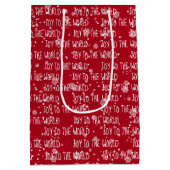 WORLD-TEKST OP Rood Medium Cadeauzakje (Achterkant)