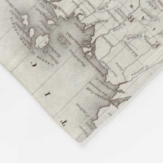  World Telegraph Lines Map (1855) Fleece Deken (Hoek)