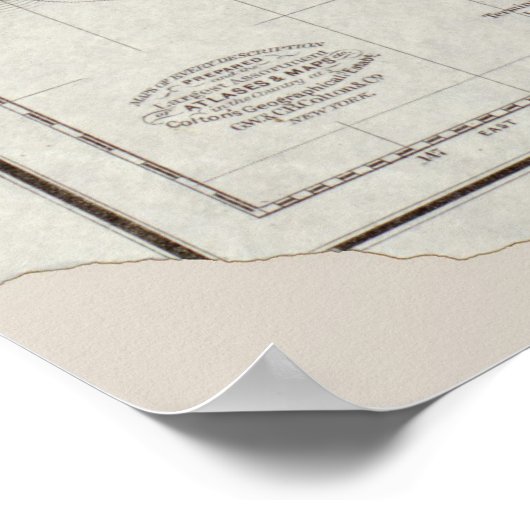  World Telegraph Lines Map (1855) Poster (Hoek)