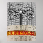 World Time Clock, Alexanderplatz, Berlijn, Deel B& Poster (Voorkant)