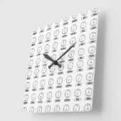 World Time Clocks Vierkante Klok (Hoek)