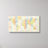 World Time Zones Map Canvas Afdruk (Voorkant)