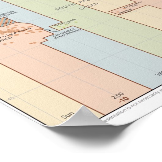 World Time Zones Map Poster (Hoek)
