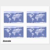 World Time Zones Map Rechthoekige Sticker (Vel)