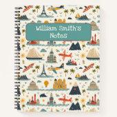 World Tour en reis Kinder terug naar school Notitieboek (Voorkant)