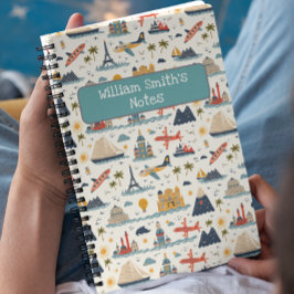 World Tour en reis Kinder terug naar school Notitieboek