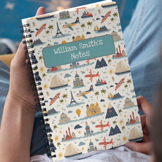 World Tour en reis Kinder terug naar school Notitieboek