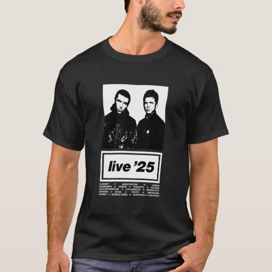 World Tour - Oasis Reunion Live 2025 T-shirt (Voorkant)