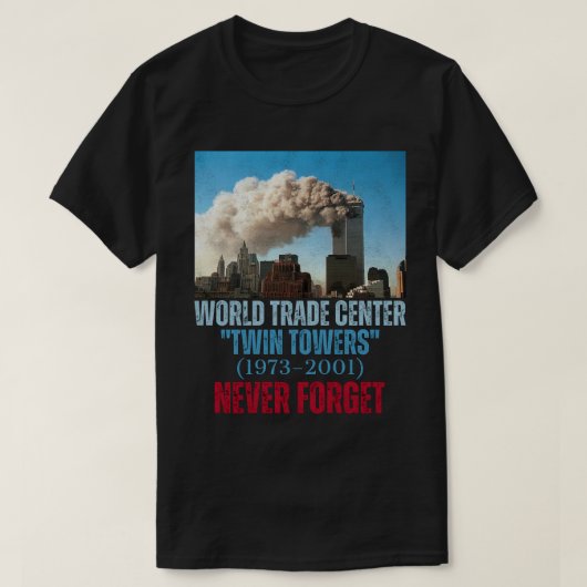 World Trade Center (1973–2001) "Tweelingtorens" T-shirt (Design voorkant)