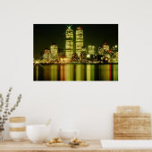 World Trade Center bij nacht Poster (Keuken)