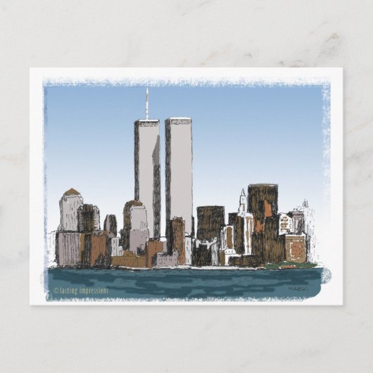 World Trade Center Briefkaart (Voorkant)