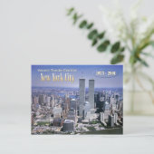 World Trade Center en NYC skyline Briefkaart (Staand voorkant)