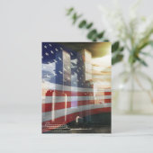 World Trade Center met vlag Briefkaart (Staand voorkant)