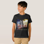 World Trade Center met vlag T-shirt (Voorkant volledig)