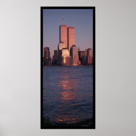 World Trade Center op zonsondergang Poster