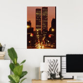 World Trade Center te Dusk Poster (Thuiskantoor)