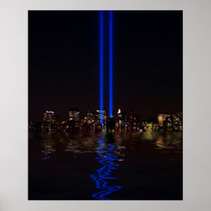 World Trade Center Tribuin Light 's nachts Poster