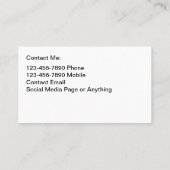 World Travel Agent Specialist Visitekaartje (Achterkant)