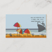 World Travel Agent Vacation Summer Beach Visitekaartje (Achterkant)