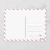 World Travel Baby Meisje Douche Sprinkle Dank je Briefkaart (Achterkant)