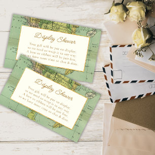  World Travel Baby shower Display Douche Informatiekaartje