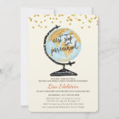 World Travel Baby shower Invitation Kaart (Voorkant)