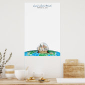World Travel Bar Bat Mitzvah Sign-In Poster (Keuken)