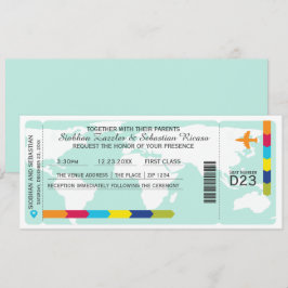 World Travel Boarding Pass Weddenschap Ticket Kaart