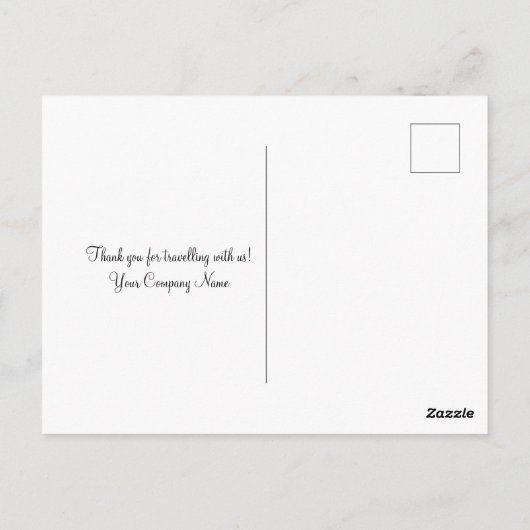 World Travel Briefkaart (Achterkant)