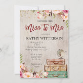 World Travel Bruids Douche Uitnodiging (Voorkant)