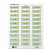 World Travel Compass Bar Bat Mitzvah Etiket (Full Sheet)