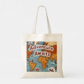 World Travel Map met offerte Tote Bag (Achterkant)