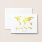 World Travel Map Tafelnaam Kaarten REAL FOLIE (Voorkant met envelop)